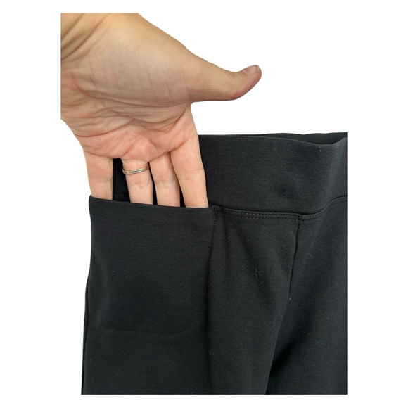 American Giant Leggings Crop Ponte Black Small Front Pocket 21.5" Inseam Size 4 - Picture 7 of 12